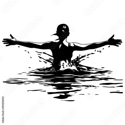 Swimming girl