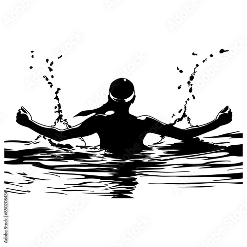 Swimming girl