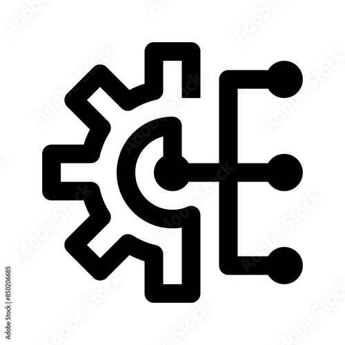 API integration seo and website development  line icon