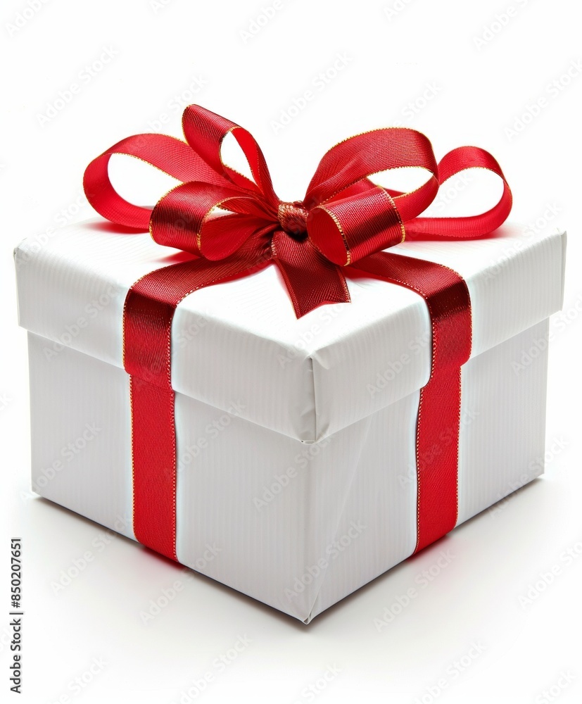 Gift box isolated on background. Surprise for birthday, present for new year, gift anniversary and valentine's day. a Christmas gift box Gift box isolated on background. Surprise for birthday, present for new year, gift anniversary and valentine's day. a Christmas gift box