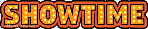 Show time lettering effect design