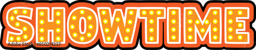 Show time lettering effect design