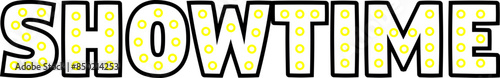 Show time lettering effect design