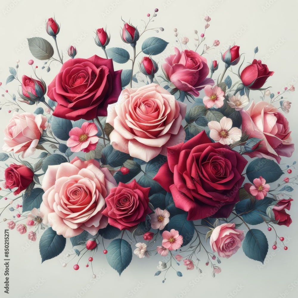image of red and pink roses image of red and pink roses