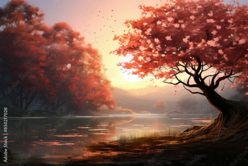 Autumn light - Generative AI Autumn light - Generative AI
