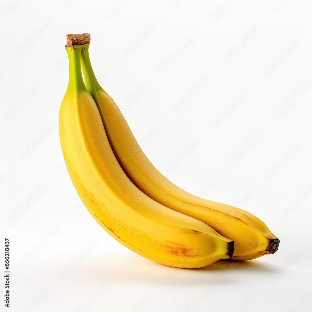 Fresh ripe bananas isolated on a white background. Perfect for healthy eating, nutrition, and tropical fruit themes. Fresh ripe bananas isolated on a white background. Perfect for healthy eating, nutrition, and tropical fruit themes.
