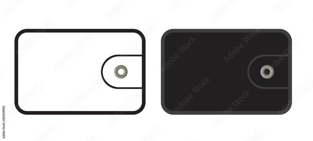 Wallet bonus editable stroke outline icon isolated vector illustration. Wallet bonus editable stroke outline icon isolated vector illustration.