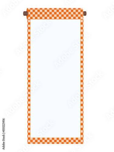 日本の古い巻物の古文書風の掛け軸のフレーム