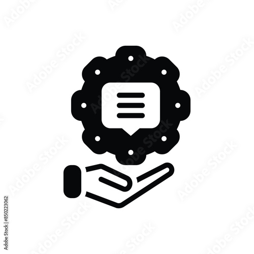 Black solid icon for advice 