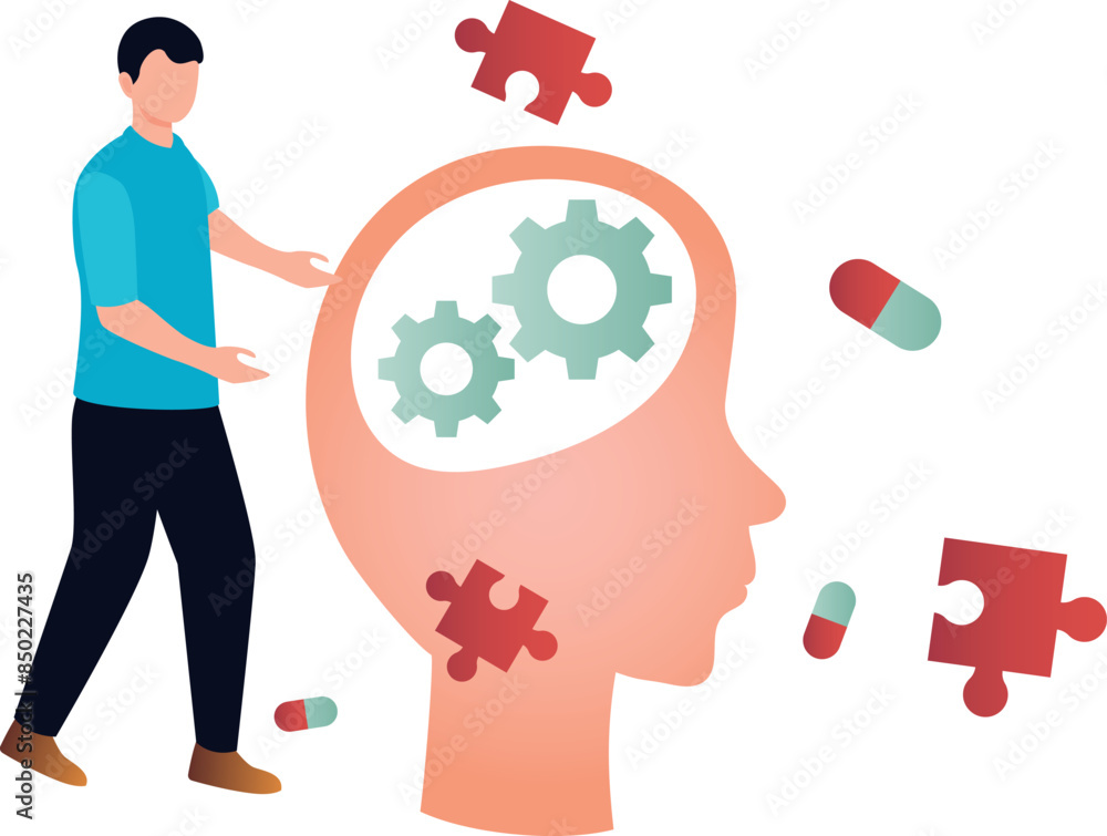 A boy is telling about the mind settings. A boy is telling about the mind settings.