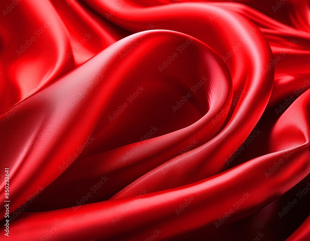 Obraz premium Red cloth, smooth to the touch.