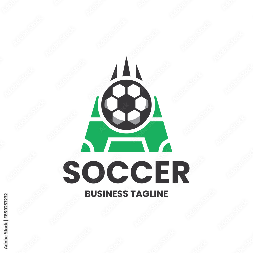 Obraz premium soccer match logo vector
