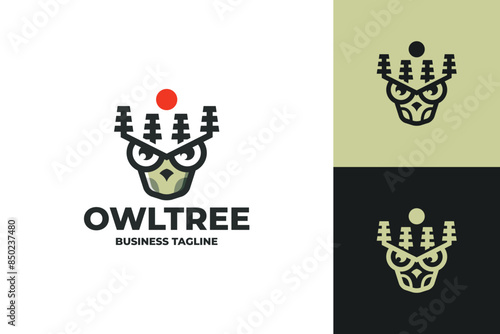 pines owl logo vector