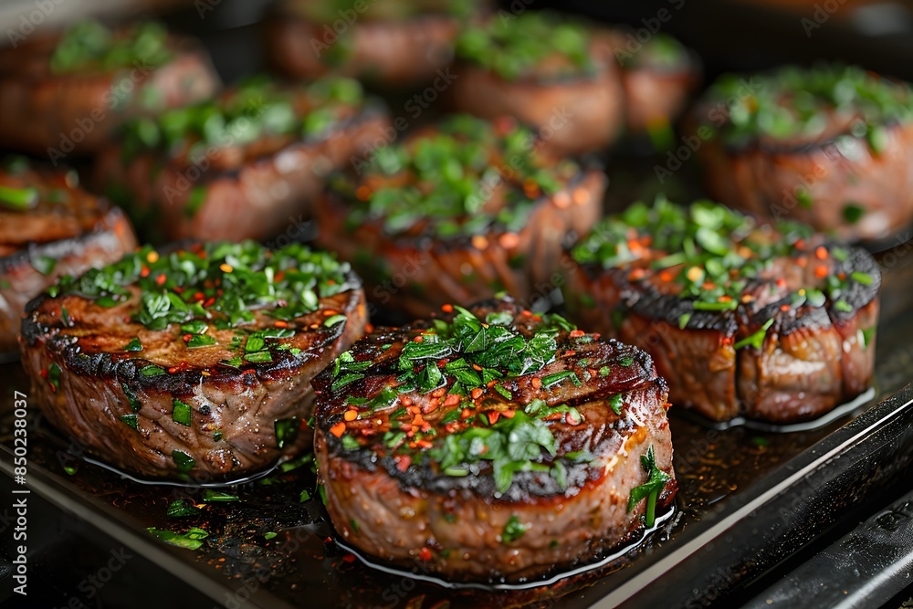 Gourmet Grilled Steaks with Fresh Herbs and Spices - Perfect for BBQ, Recipe Blogs, and Culinary Promotions Gourmet Grilled Steaks with Fresh Herbs and Spices - Perfect for BBQ, Recipe Blogs, and Culinary Promotions