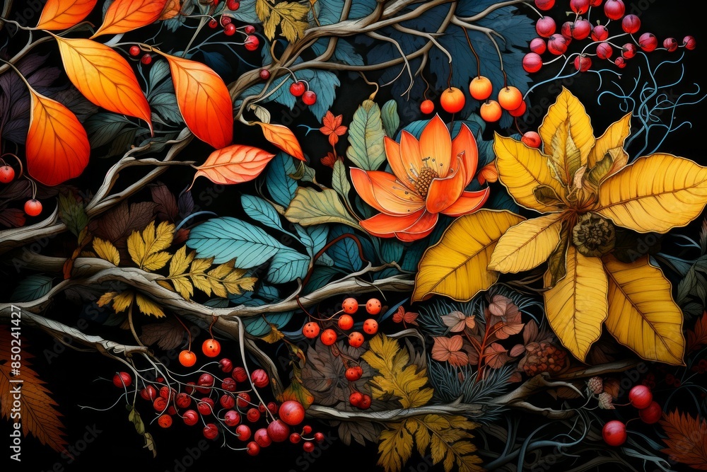 Fototapeta premium Nature close-ups - Generative AI
