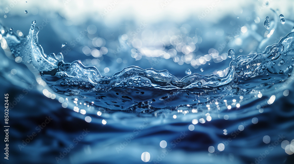 Closeup of a dynamic abstract shape of of water Closeup of a dynamic abstract shape of of water