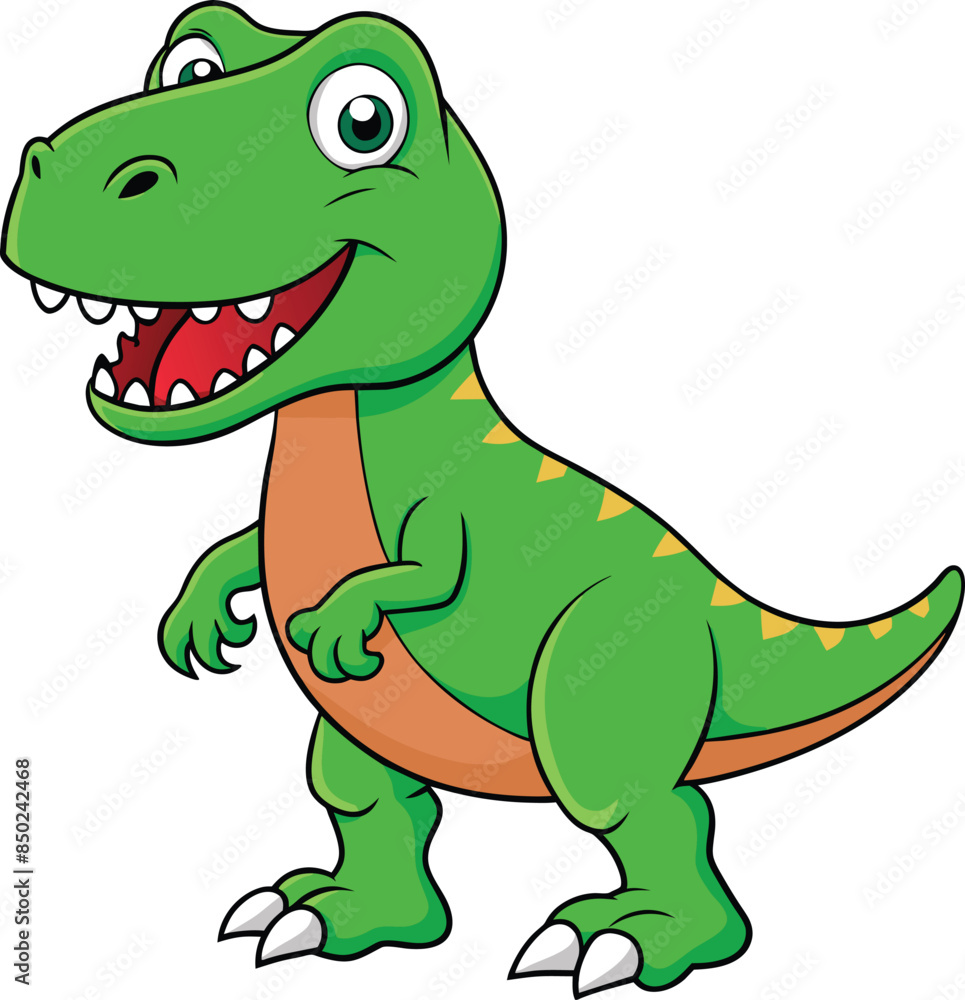 Tyrannosaurus Rex cartoon vector illustration on a white background
Tyrannosaurus Rex cartoon vector illustration on a white background