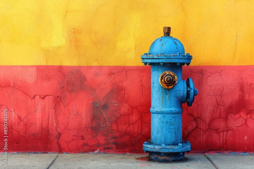 Fire hydrants by the wall