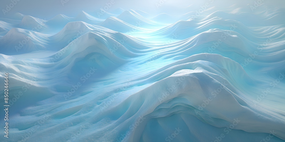 Obraz premium Clean Modern Pastel Gradient Wavy Ice Headers, Design Elements for Website header