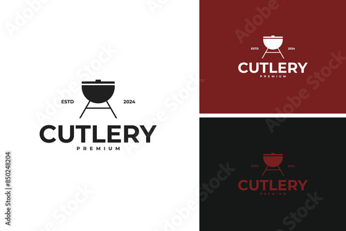 Cutlery logo design template vector illustration idea