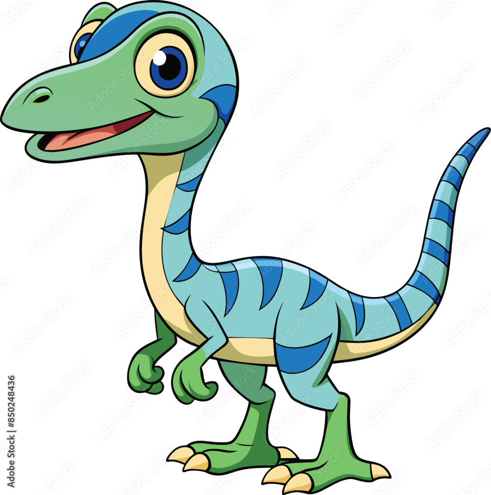 Happy Coelophysis Dinosaur Cartoon vector on white background
Happy Coelophysis Dinosaur Cartoon vector on white background