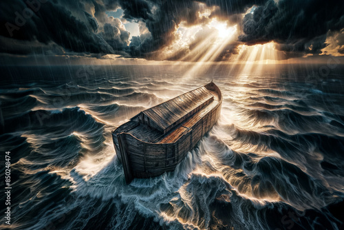 Noah's Ark During the Great Flood of Genesis