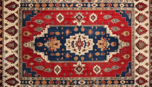 Turkish rug with traditional patterns