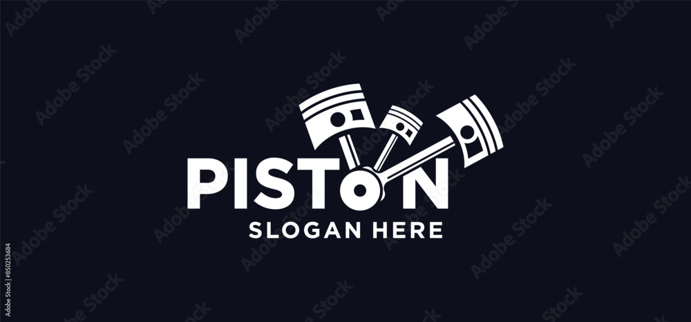 Piston technology logo, piston technology logo symbol, piston engine maintenance, piston spare parts.