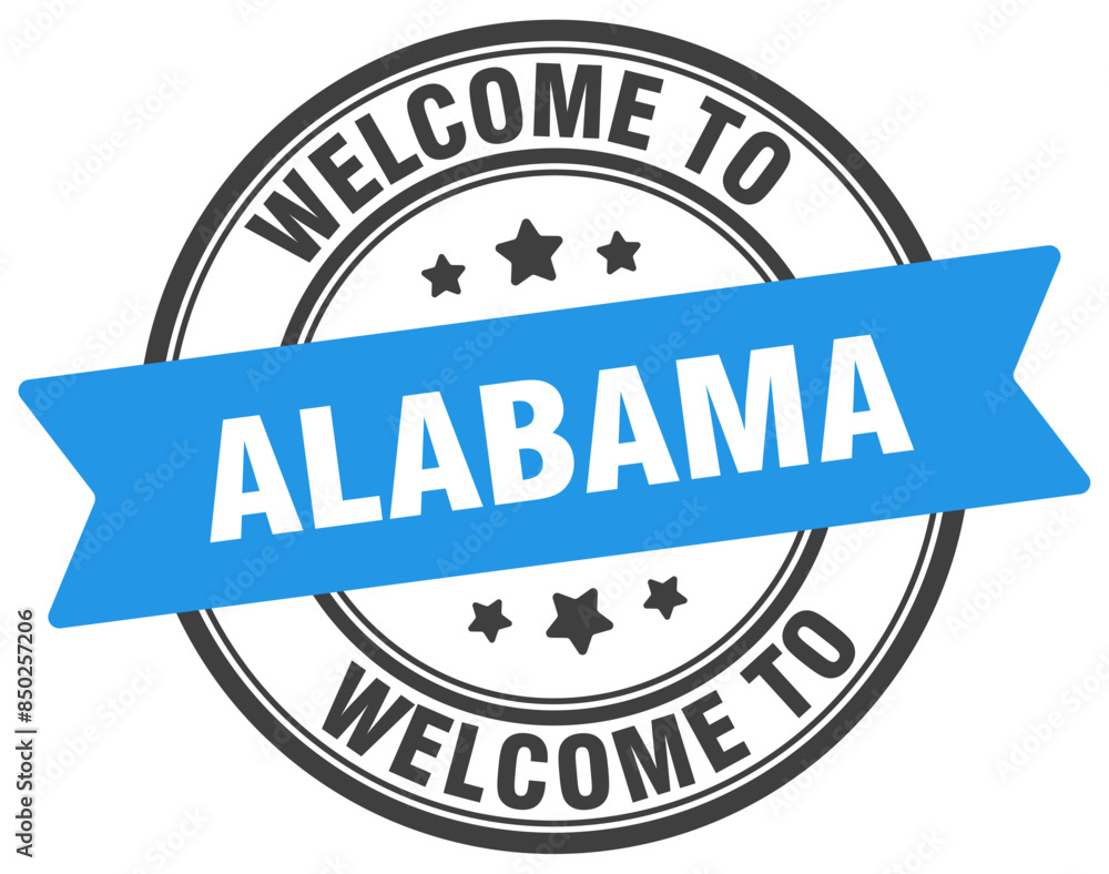 Fototapeta premium Welcome to Alabama stamp. Alabama round sign