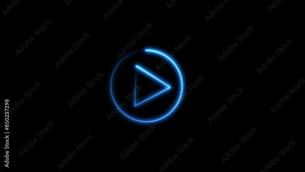 Video, audio neon play button icon animation. glowing play button animation. Press to play. Start button sign video. Music play button icon animation in glowing neon circle and press icon animation. Video, audio neon play button icon animation. glowing play button animation. Press to play. Start button sign video. Music play button icon animation in glowing neon circle and press icon animation.