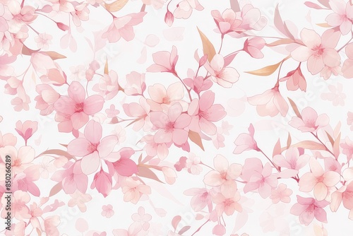 Wallpaper Mural Tranquil Blossom Whirl: Seamless Pattern Torontodigital.ca