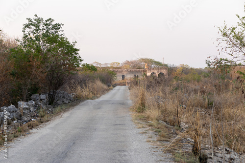 Rural roads where henequen farms flourished in southeastern Mexico photo