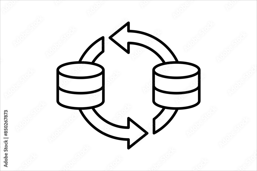Cloud backup icon. icon related to cloud computing. suitable for web site, app, user interfaces, printable etc. line icon style. simple vector design editable Cloud backup icon. icon related to cloud computing. suitable for web site, app, user interfaces, printable etc. line icon style. simple vector design editable