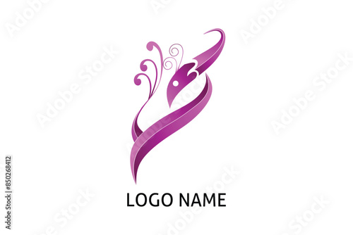 a logo inspired by a beautiful and elegant peacock