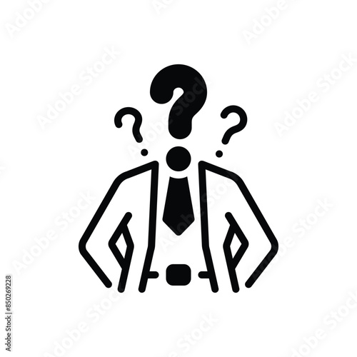 Black solid icon for unknown 