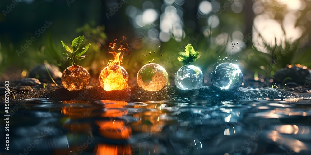 Five elements Water Fire Earth Space Creation Fundamental aspects of ...