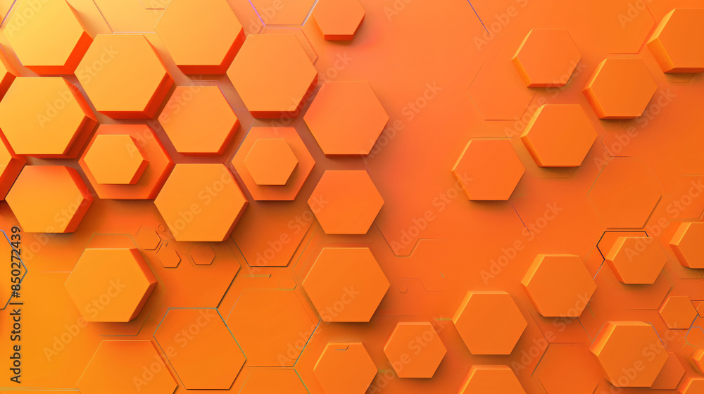 Orange Hexagon Pattern Background. Orange Hexagon Pattern Background.
