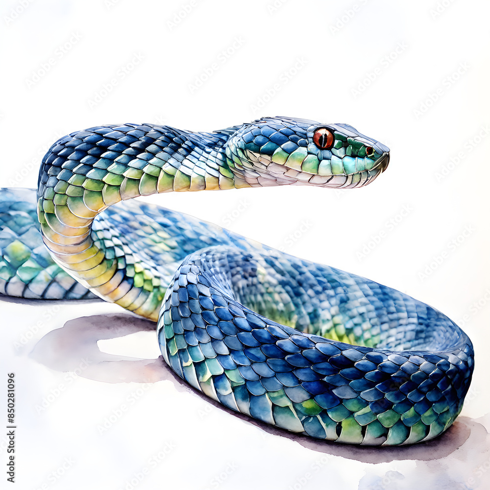 viper snake in white background viper snake in white background