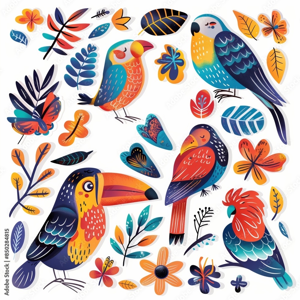 set of birds set of birds