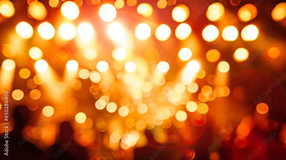 Fototapeta premium The stage lights glowed softly casting a dreamy blur over the performers.