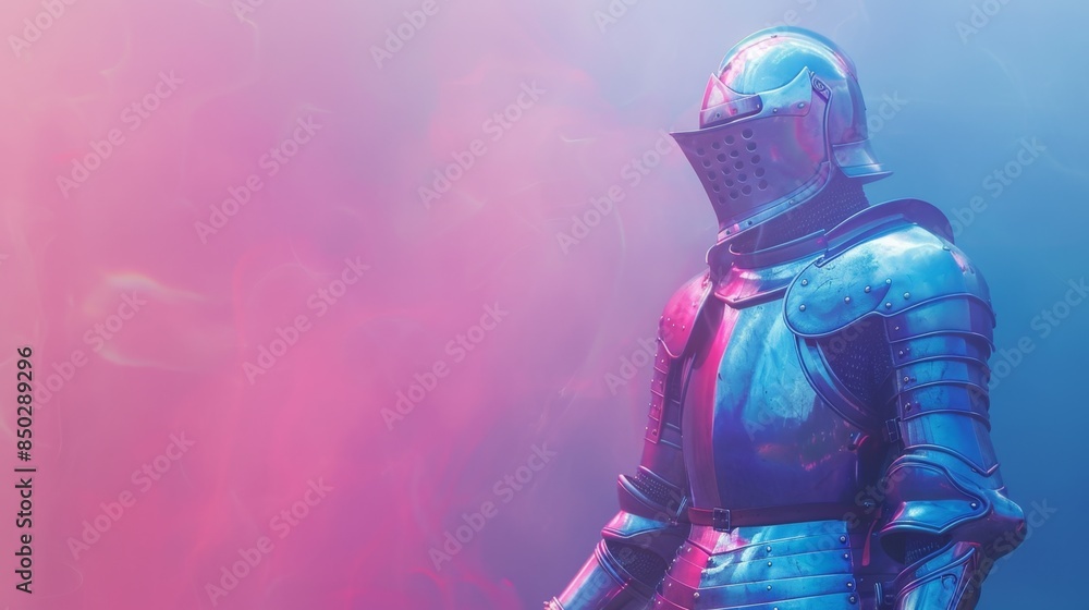 Enchanted knight armor with a realistic magical Enchanted knight armor with a realistic magical