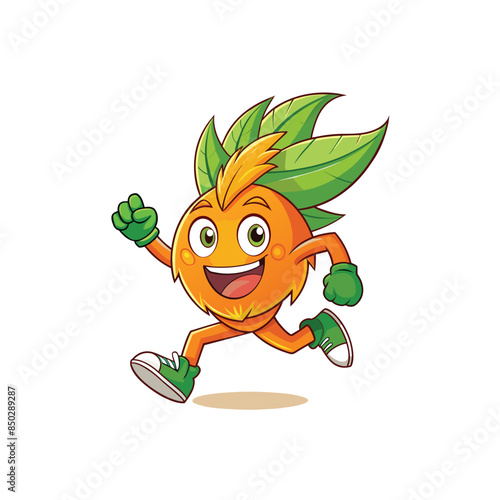 fruit mascot logo