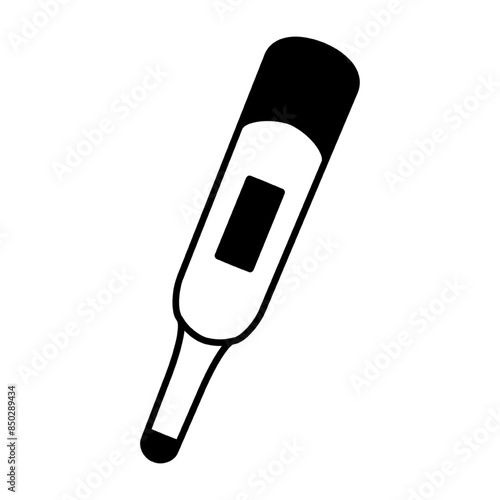 Digital thermometer icon. Vector icon isolated on white background.