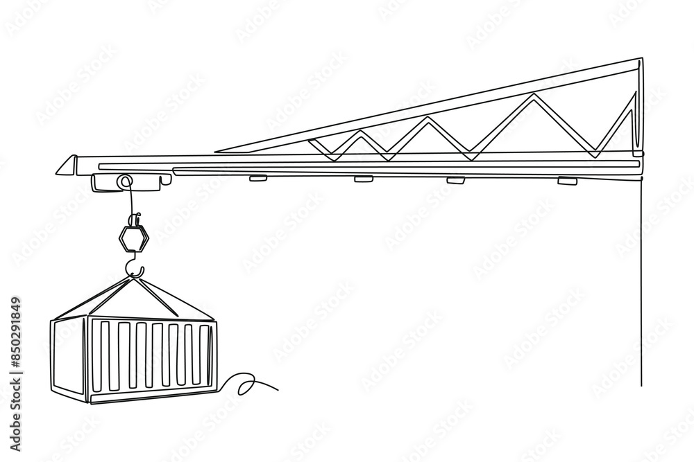 International logistics and cargo delivery concept. Single line draw design vector graphic illustration. International logistics and cargo delivery concept. Single line draw design vector graphic illustration.