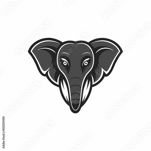 elephant head logo vector illustration svg