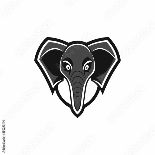 elephant head logo vector illustration svg