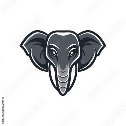 elephant head logo vector illustration svg