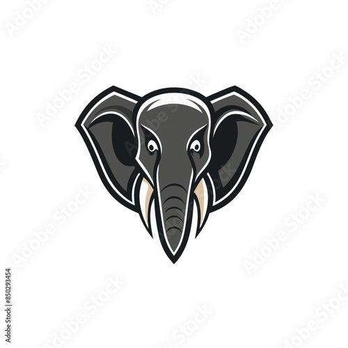 elephant head logo vector illustration svg