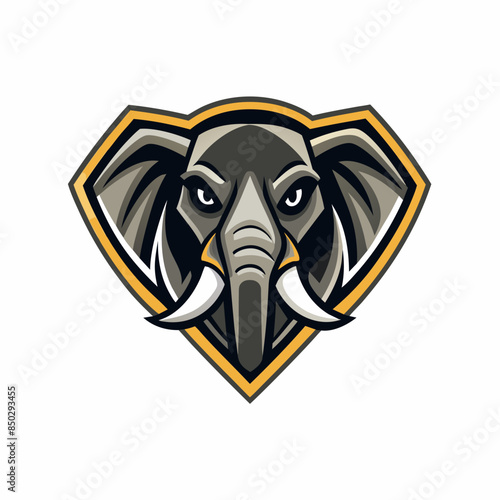 elephant head logo vector illustration svg