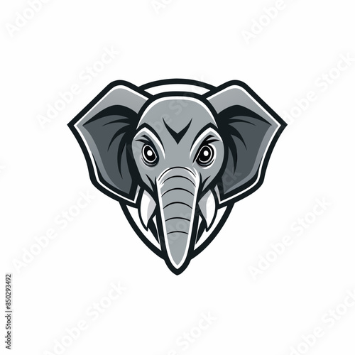 elephant head logo vector illustration svg